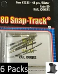 Atlas Scale New Pack Code 80 Silver Snap Track Rail Joiners 2535-6. Fixed Price $23.10.
