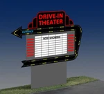 Miller Engineering Drive-theater Marquee Ho/o-scale 4" Tall X 4.25"WIDE -lights+. Fixed Price $52.99.