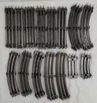Lot Of 82 Marx O-gauge Straight Curve Short Wide 3-RAIL System Railroad Tracks. Fixed Price $124.99.