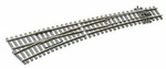 Peco SLE187 Ho Scale Code 75 Curved Double Radius Turnout -- Left, Electrofrog. Fixed Price $45.99.
