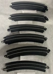 Bachmann Trains Ho E-z Track 9 Inch Curved Sections Black Roadbed Lot 0F 21. Fixed Price $15.00.