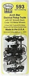 Ho Scale Kadee #593 Arch Bar Caboose Trucks W/aar Electrical Pickup. Fixed Price $30.59.
