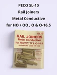 Peco SL-10 Metal Conducting Rail Joiners For Code 100 Ho Scale 24 Pieces. Fixed Price $7.59.