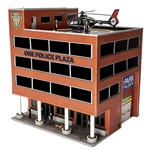 Scale Lighted Police Station Building Gauge Train Layout City Scene Kit. Fixed Price $120.00.