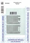 Microscale 60-4343 Diesel Model Plates For Emd And Ge, 1939+ Decal Set. Fixed Price $5.73.