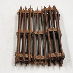 11 Model Train Tracks O-27 Gauge Straight 7/8" Long W Silver Ties Rusty. Fixed Price $14.99.