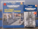Ho Walthers Scenemaster City Street Accessory Package & 2 Handcar Kits - New. Fixed Price $9.95.