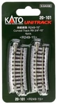 Scale Kato Unitrack 20-101 Curve 9-3/4" 249MM Radius 15-DEGREE (4) Pcs. Fixed Price $8.07.