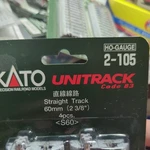 Kato 2-105 Ho Unitrack 60MM 3/8IN Straight 4PCS. Fixed Price $12.29.