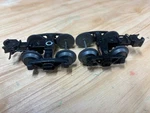 Atlas Scale 3-RAIL Trucks With Couplers. Fixed Price $30.00.