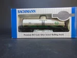 Ho Scale Bachmann Silver Series 17837 Quaker State 40' Tank Car. Fixed Price $25.99.