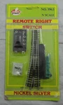 Model Power N Scale Railroad Remote Right Switch #3963. Fixed Price $10.62.