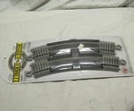 Ho Bachmann # 44529 Ez-track 18" Radius Two Curved Rerailers Nickel Silver Nib. Fixed Price $14.99.