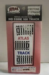 Atlas 825 Ho-scale CODE-100 1.5 Inch Long Straight Train Track (4) Nickel Silver. Fixed Price $10.85.