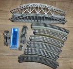 Marklin Curved, 5122, 5123, 37X Mixed Tracks With Vintage Arch Bridge 467/2. Fixed Price $75.00.
