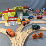 Orbrium Toys Wooden Train Set 91 Pieces Fits Thomas Chuggington Brio Le. Fixed Price $26.95.