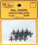 Micro Engineering Ho Scale Plastic Insulated Rail Joiners, Code 83 26-084. Fixed Price $5.93.
