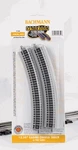 Bachmann E-z Track W/nickel Silver Rail & Gray Roadbed 12-1/2IN Radius 44852. Fixed Price $27.98.