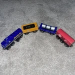 Lionel Maxim Wooden Train Set Toy 2006 Santa Fe Engine Hopper Flatcar Boxcar. Fixed Price $65.00.