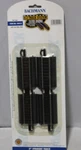 Bachmann Ho 3" Straight Steel Track On Black Roadbed (4/CARD) BAC44412. Fixed Price $18.49.