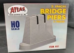 Atlas Trains # 81 Ho 3" Bridge Pier Set (4) Nib. Fixed Price $8.99.