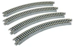 Kato 20-170 Scale, Unitrack 1/2" Curve 45 (4 Pcs), Code 80. Fixed Price $8.24.