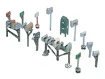New Woodland Ho Train Scenery Assorted Mailboxes D206. Fixed Price $19.25.