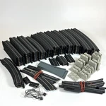 Life-like Ho Scale Power-loc Black Steel Track Set Straight Curves 76 Pc &extras. Fixed Price $149.99.