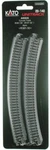 Kato 20-140 Scale 381MM 15" 30-DEGREE Radius Curve Unitrack (4). Fixed Price $10.49.