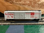 Trix Scale Burlington Route Steel Side Double Door Boxcar. Fixed Price $10.49.