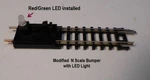 Atlas Scale Bumper Code 80 Nickel Silver With 2 Way Led Light Added. Fixed Price $7.25.