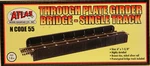 New Atlas #2080 Code 55 Through Plate Girder Single Track Bridge Kit. Fixed Price $22.03.