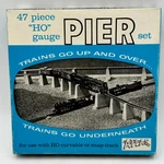 Vintage Atlas No. 80 Ho Gauge Pier Set 47 Piece Over & Under Track Supports Nos. Fixed Price $18.62.