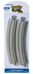 Bachmann 44701 Ho Nickel Silver 18" Curved E-z Track W/concrete Ties (10). Fixed Price $147.80.