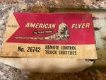 American Flyer 26742 Gauge Electric Switches - Pair/box. Fixed Price $99.95.