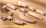 Sainsmart Jr. Wooden Train Track 52 Pcs, Expansion. Fixed Price $18.00.