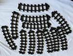 15PC Toy State Industrial Vintage 1992 Train Track Lot - Curved & Straight Black. Fixed Price $26.99.
