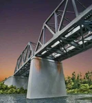 4552 Walthers Cornerstone Double-track Railroad Bridge Concrete Piers (2) Ho. Fixed Price $21.49.