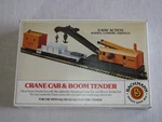 Vtg Bachmann Ho Scale Crane Car & Boom Tender 46115, Amtrak Mofw 15449, Kadees. Fixed Price $24.95.