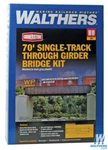 Walthers 933-4502 70' Single-track Through Girder Bridge Kit Ho Scale Train. Fixed Price $26.99.