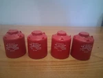 Lionel Postwar Air Activated Containers 61125 For Gondola Car 4 Total Red.. Fixed Price $16.00.