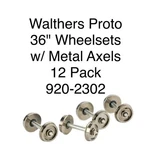 Walthers Proto 36" Turned Metal Wheelsets W/ Axles (12-PACK) Ho Free Ship. Fixed Price $19.66.