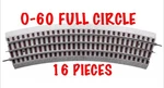 Lionel Fastrack O60 Curved Circle 16 Pieces 6-12056! O-60 060 Gauge. Fixed Price $184.95.