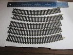 Tyco # 15685 18 Right Curve Ho Scale Track Pcs. Fixed Price $12.00.