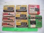 Lot Of 9 Vintage Atlas Empty Boxes, Box, Bumper Connector Selector Twin,ho Scale. Fixed Price $11.99.