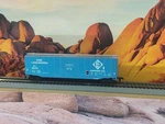 Bachmann Ho Scale #68279 Erie Lackawanna Blue Box Train Car. Fixed Price $6.00.