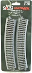 Ho Scale Kato Unitrack 2-210 Curve 21-5/8" 550MM Radius Pkg (4). Fixed Price $16.15.