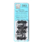 Kadee #583 Arch Bar Self Centering Caboose Trucks W/33'' Ribbed Bk Wheels (2) Ho. Fixed Price $13.99.