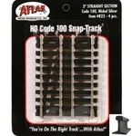 Atlas Ho Scale New 2026 Code 100 3" Straight Snap-track 4 Pieces 823. Fixed Price $5.20.