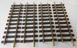 Lgb 10000 G-scale 12 Inch Straight Track 4 Pcs, Brown Ties With Brass Rail. Fixed Price $46.99.